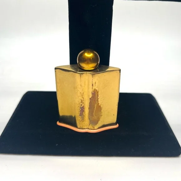 Vintage Coty L’Origan Perfume Bottle Gold Tone Art Deco Vanity Decor - Picture 6 of 8